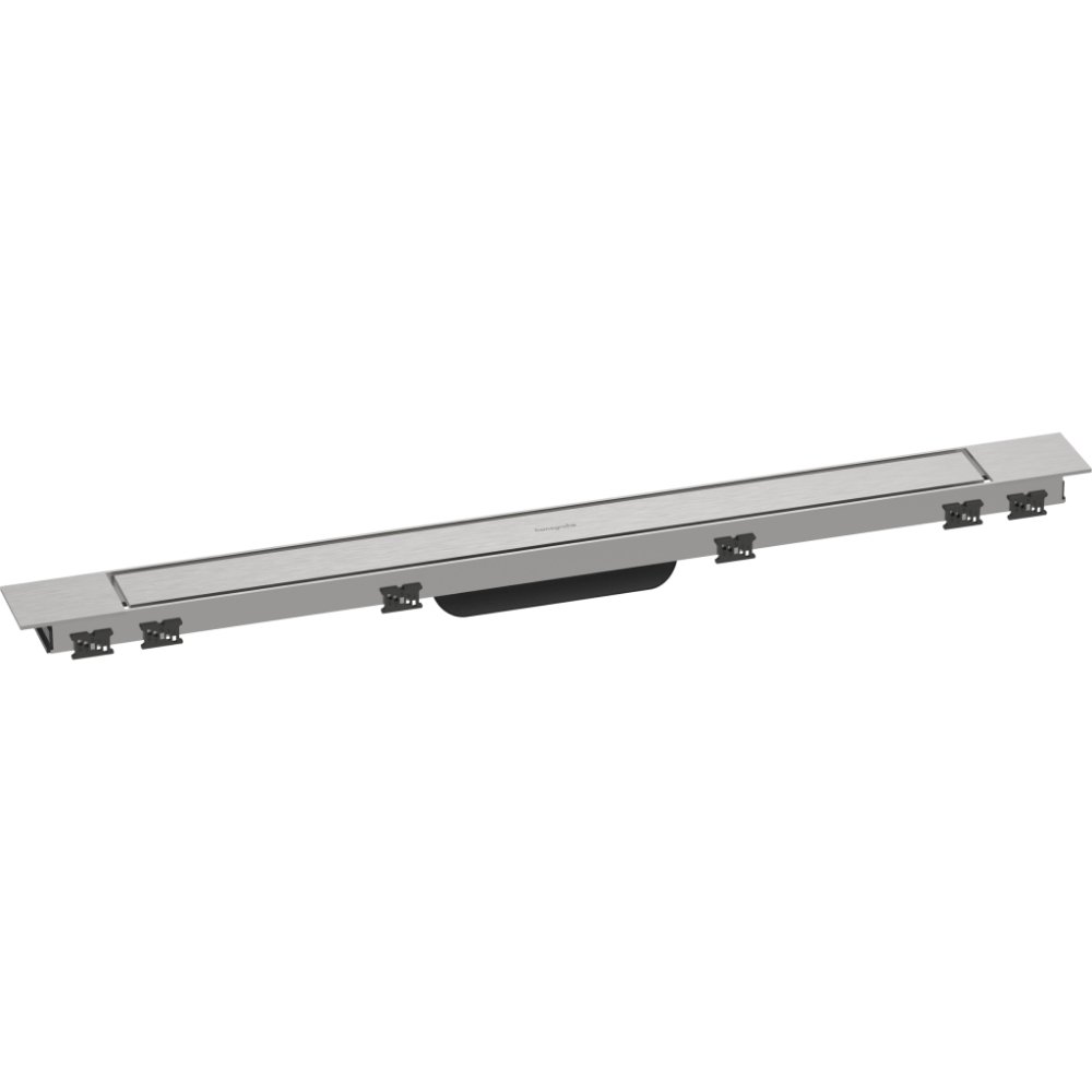 Hansgrohe Raindrain Match Plus 800 Shower Drain Finish Set With Height Adjustable Frame - Brushed Stainless Steel