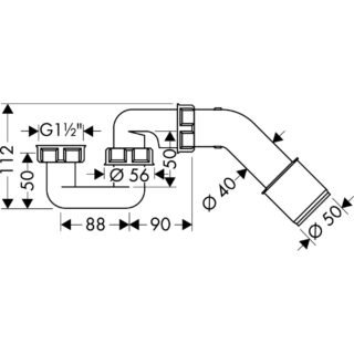 Hansgrohe Bath Trap - White - Image 2