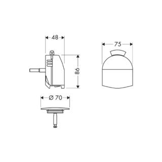 Hansgrohe Exafill Finish Set Bath Filler With Waste And Overflow Set Plus - Image 2