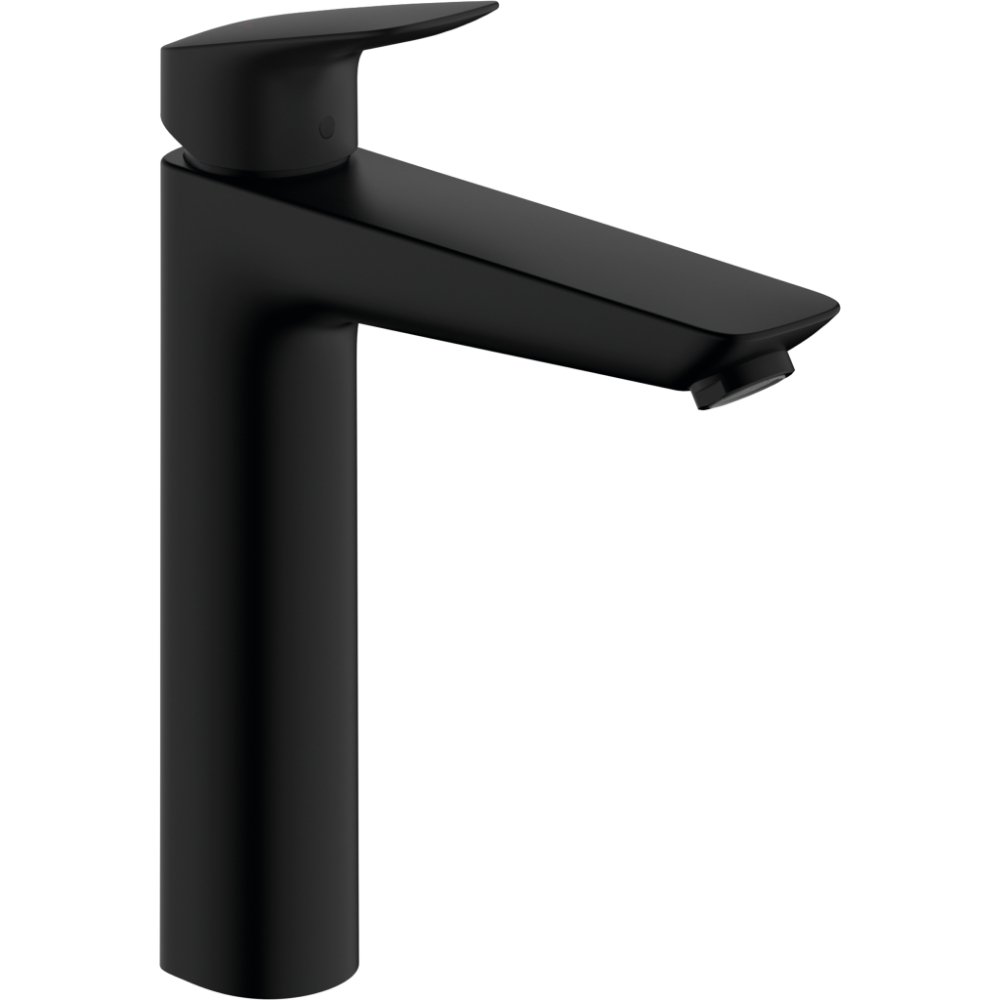 Hansgrohe Logis 190 Single Lever Tall Basin Mixer Tap With Pop-Up Waste - Matt Black