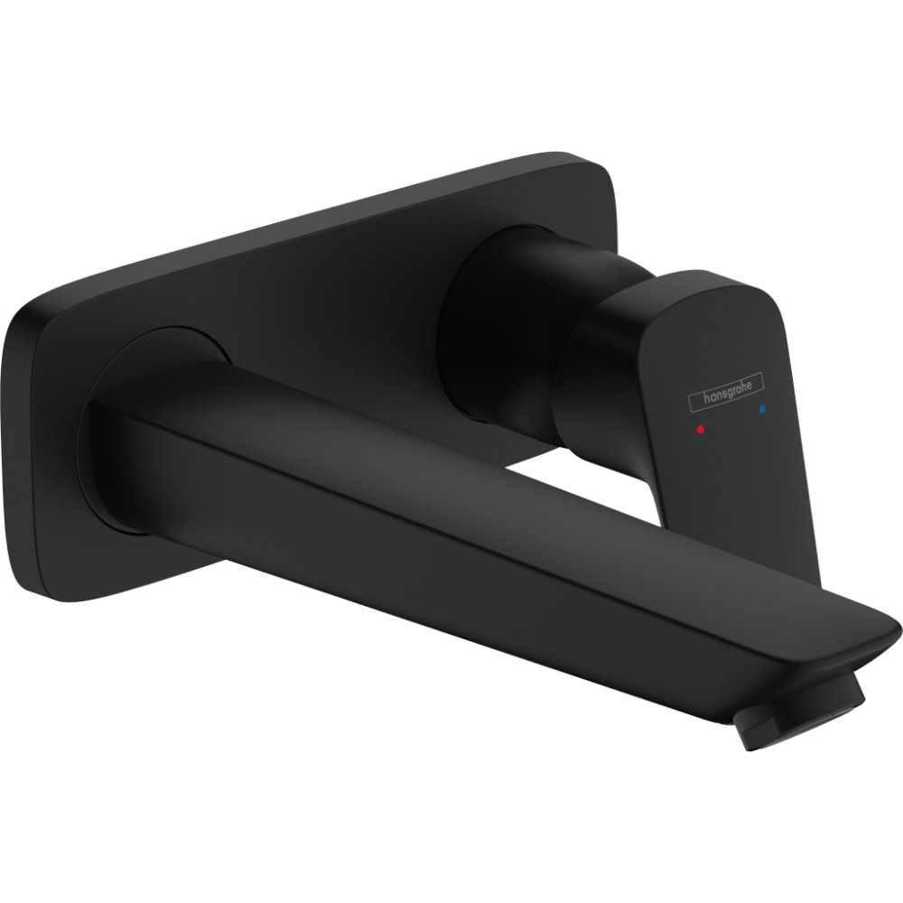 Hansgrohe Logis Single Lever Basin Mixer Tap With 195mm Spout - Matt Black