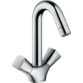 Hansgrohe Logis 150 Dual Knob Handle Basin Mixer Tap With Pop-Up Waste - Chrome