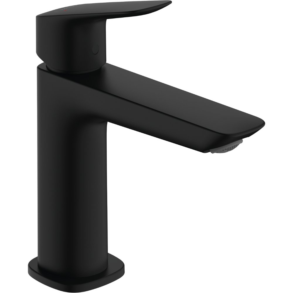 Hansgrohe Logis Fine 110 Single Lever Basin Mixer Tap With Push-Open Waste - Matt Black