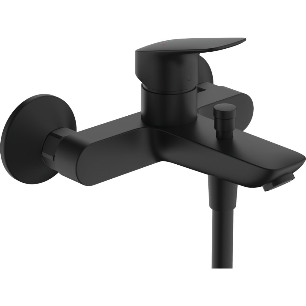 Hansgrohe Logis Single Lever Exposed Bath Shower Mixer Tap With 2 Flow Rates - Matt Black
