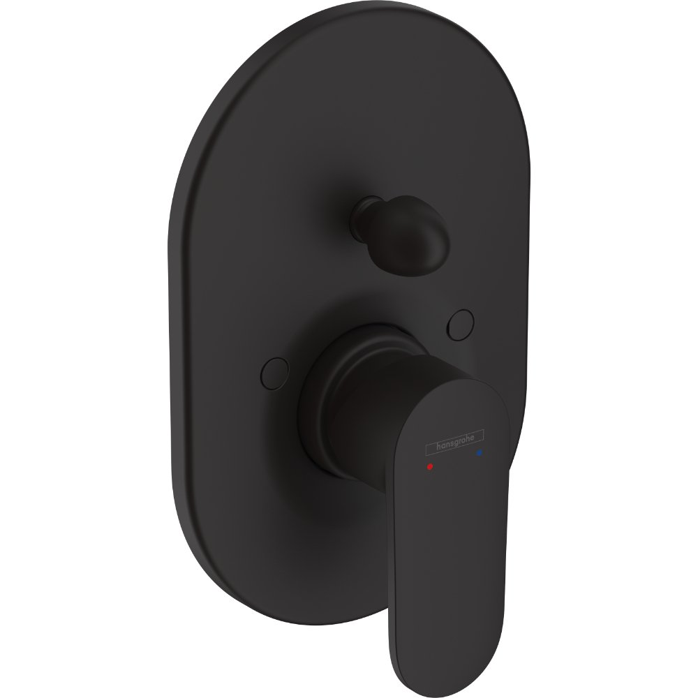Hansgrohe Vernis Blend Oval Concealed Manual Shower Valve - Matt Black