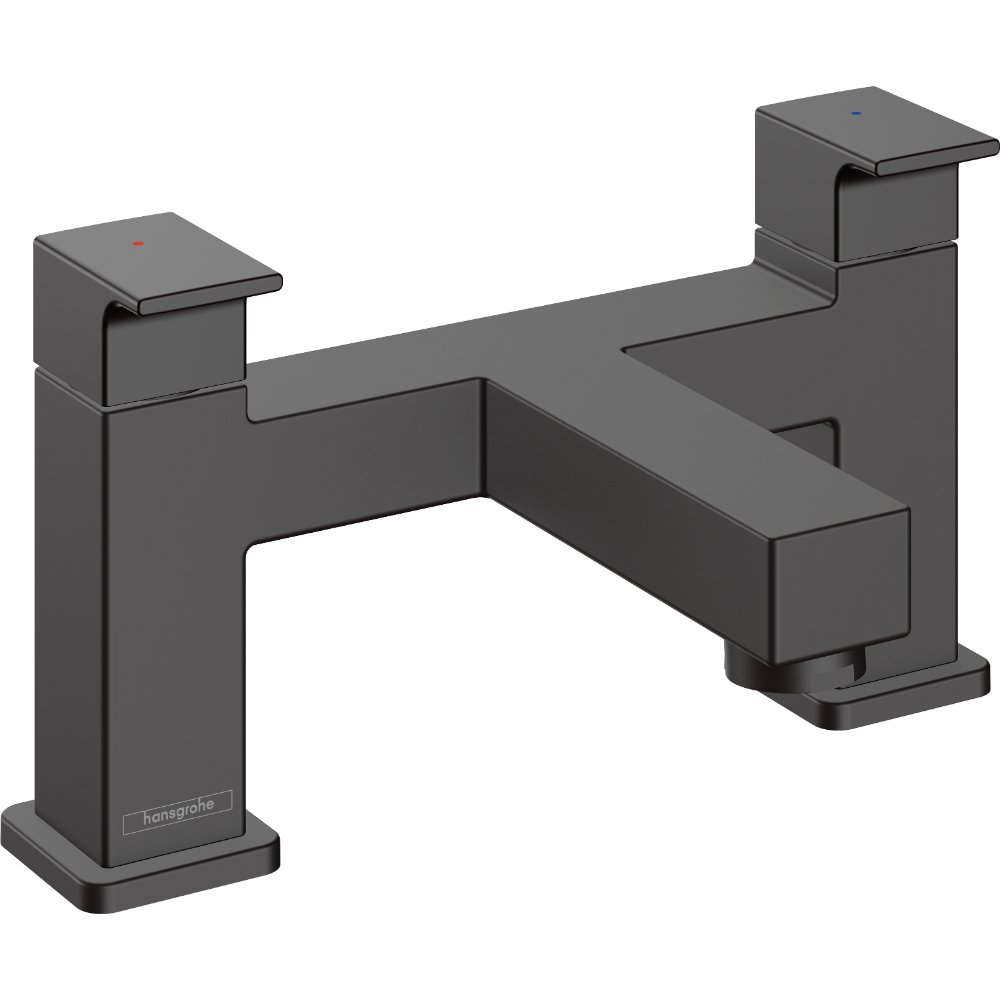 Hansgrohe Vernis Shape 2-Hole Rim Mounted Bath Filler Tap - Matt Black