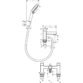 Hansgrohe Vernis Shape 2-Hole Bath Shower Mixer Tap With Diverter Valve And Vernis Blend Shower Handset - Image 2