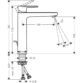 Hansgrohe Vernis Blend 190 Single Lever Tall Basin Mixer Tap With Pop-Up Waste - Image 2