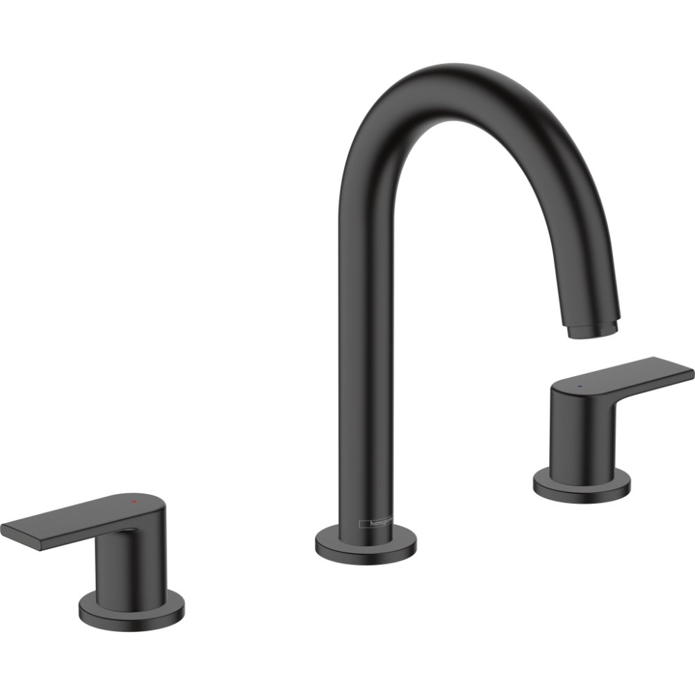 Hansgrohe Vernis Shape 3-Hole Basin Mixer Tap With Pop-Up Waste - Matt Black