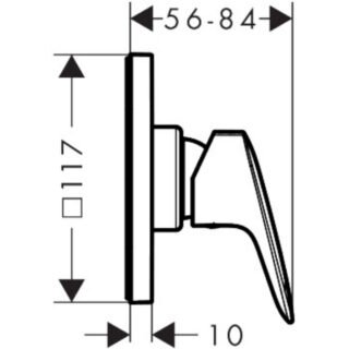 Hansgrohe Logis Single Lever Concealed Manual Shower Valve - Chrome - Image 2