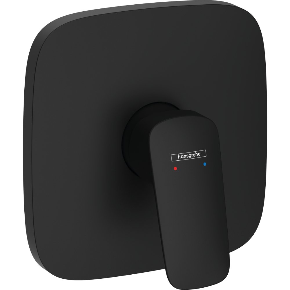 Hansgrohe Logis Single Lever Soft Cube Concealed Manual Shower Valve - Matt Black