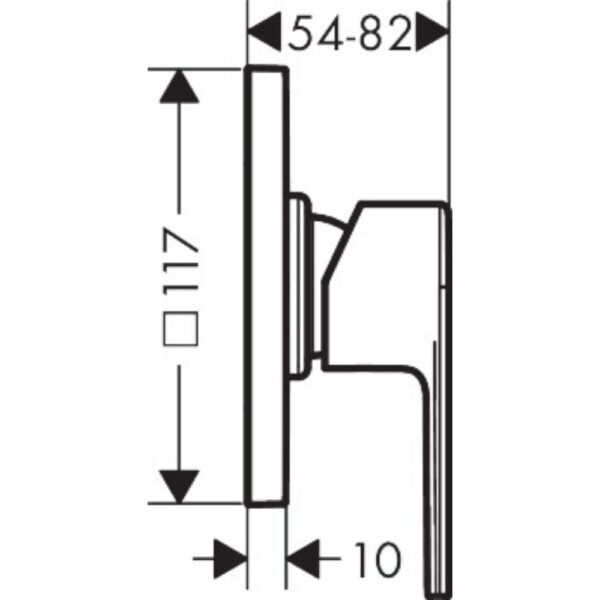 Hansgrohe Vernis Shape Single Lever Concealed Manual Shower Valve With Basic Set - Image 2