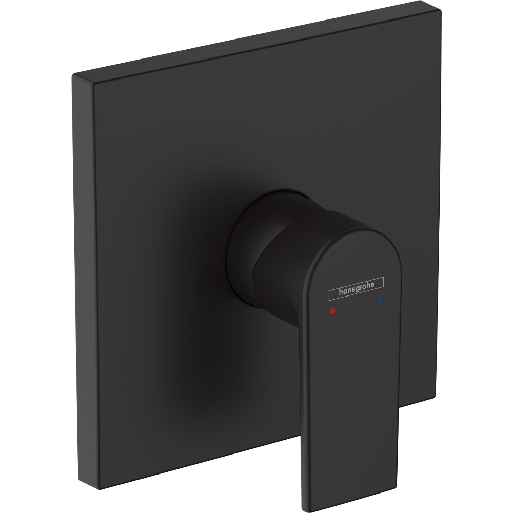 Hansgrohe Vernis Shape Single Lever Rectangular Concealed Manual Shower Valve - Matt Black