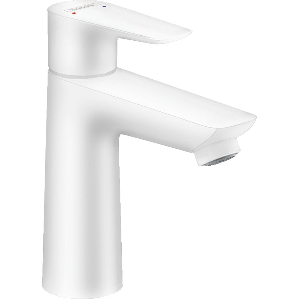 Hansgrohe Talis E 110 Single Lever Basin Mixer Tap With Pop-Up Waste - Matt White