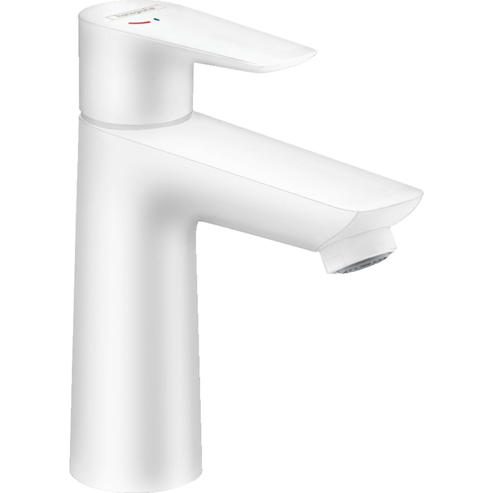 Hansgrohe Talis E Coolstart 110 Single Lever Basin Mixer Tap With Pop-Up Waste - Matt White