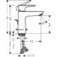 Hansgrohe Talis E 110 Single Lever Basin Mixer Tap With Lowflow 3.5 L/M And Pop-Up Waste - Chrome - Image 2
