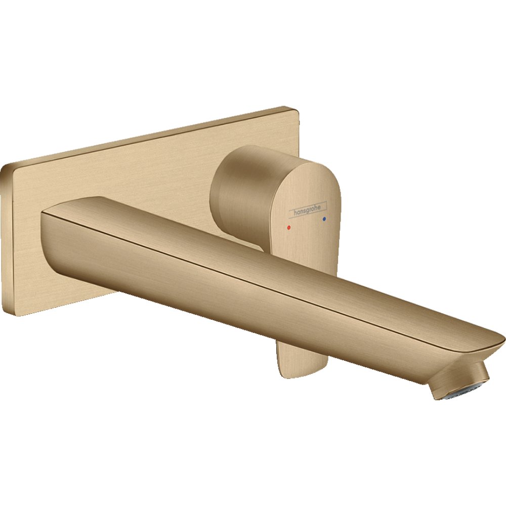 Hansgrohe Talis E Single Lever Wall Mounted Basin Mixer Tap With 225mm Spout - Brushed Bronze
