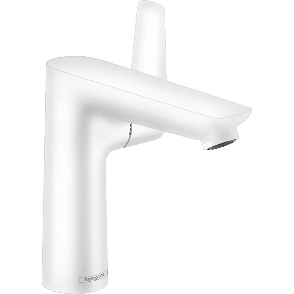 Hansgrohe Talis E 150 Single Lever Basin Mixer Tap With Pop-Up Waste - Matt White