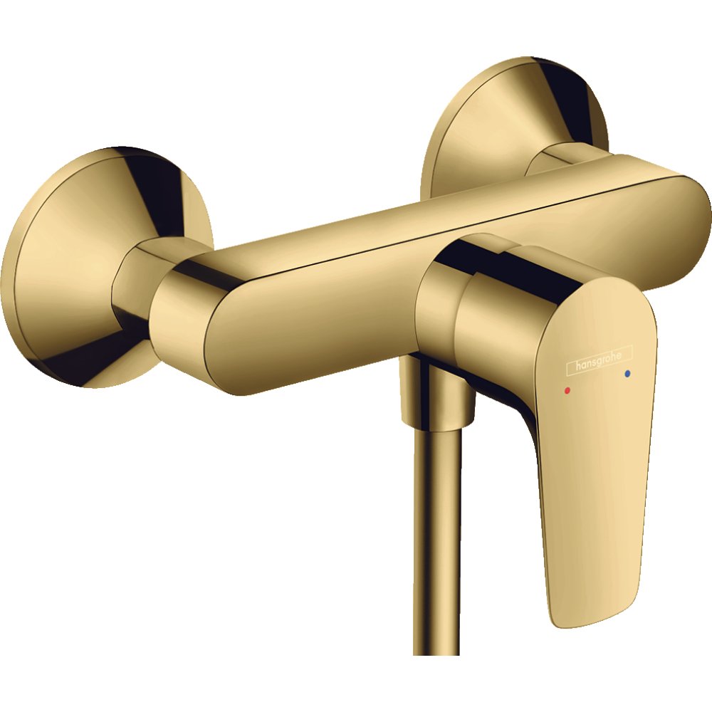 Hansgrohe Talis E Single Lever Exposed Bath Shower Mixer Tap - Polished Gold Optic
