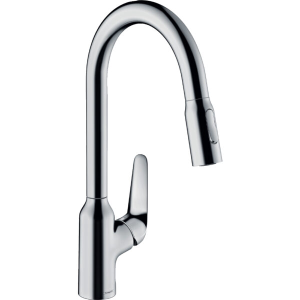 Hansgrohe Focus M42 220 2 Spray Modes Kitchen Mixer Tap With Pull-Out Spray And Sbox