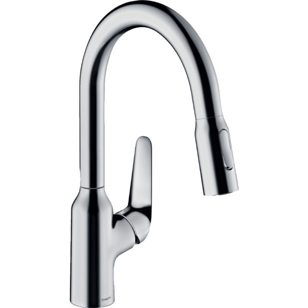 Hansgrohe Focus M42 180 2 Spray Modes Kitchen Mixer Tap With Pull-Out Spray And Sbox