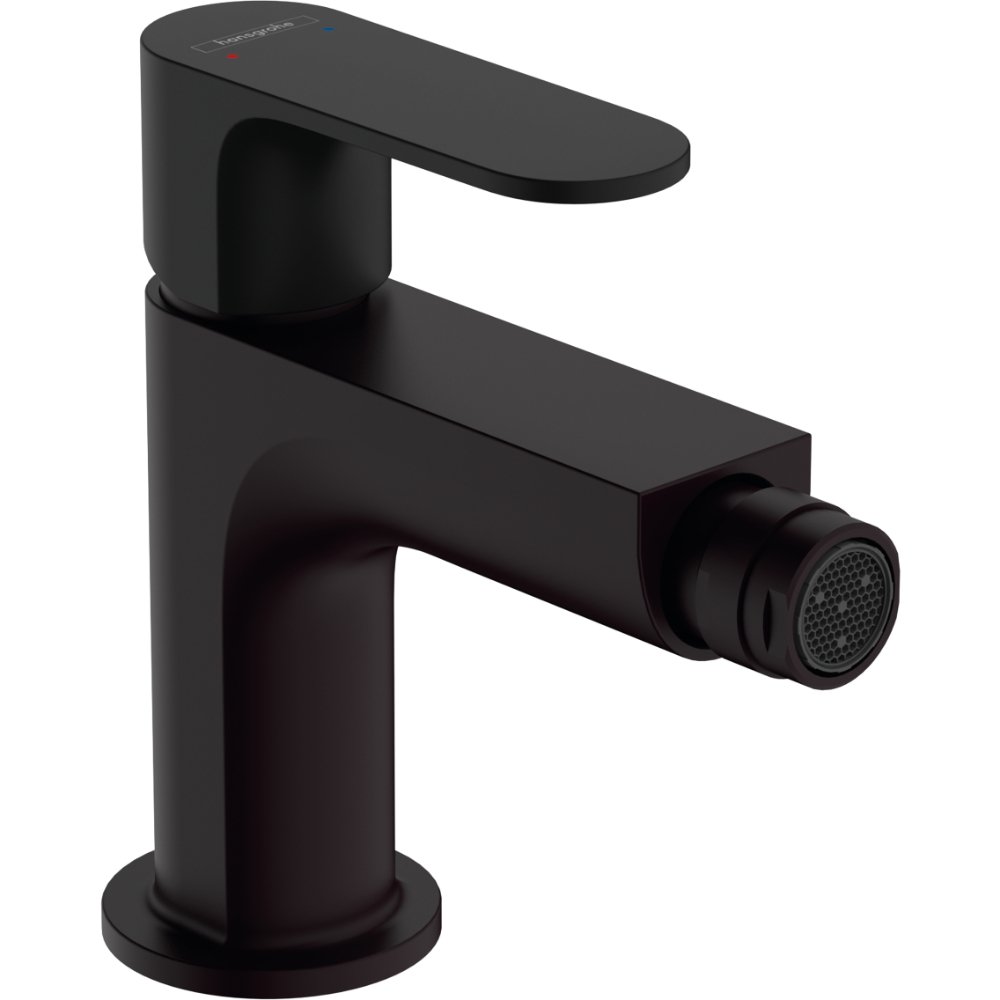 Hansgrohe Rebris S Single Lever Bidet Mixer Tap With Metal Pop-Up Waste - Matt Black