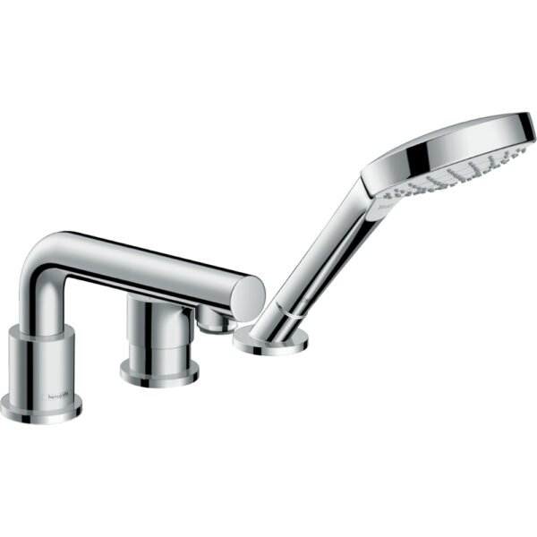 Hansgrohe Talis S 3-Hole Rim-Mounted Single Lever Bath Shower Mixer Tap - Chrome