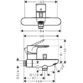 Hansgrohe Rebris S Single Lever Exposed Bath Shower Mixer Tap With Centre Distance - Chrome - Image 2