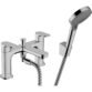 Hansgrohe Rebris S 2-Hole Bath Shower Mixer Tap With Diverter Valve And Vernis Blend Hand Shower Handset