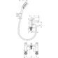 Hansgrohe Rebris S 2-Hole Bath Shower Mixer Tap With Diverter Valve And Vernis Blend Hand Shower Handset - Image 2