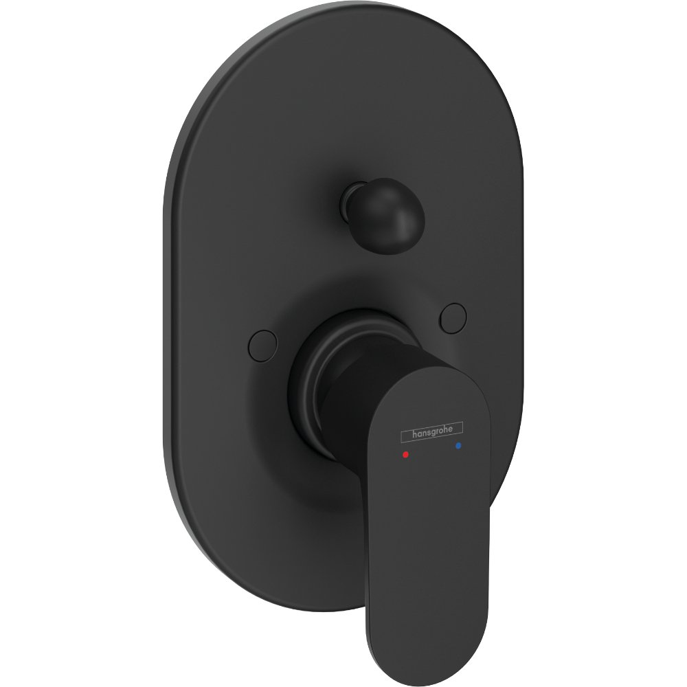 Hansgrohe Rebris S Single Lever Concealed Manual Shower Valve - Matt Black