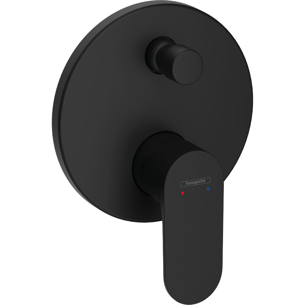 Hansgrohe Rebris S Single Lever Concealed Manual Shower Valve With Integrated Security For Ibox Universal - Matt Black