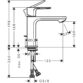 Hansgrohe Rebris E 110 Coolstart Ecosmart+ Single Lever Basin Mixer Tap With Pop-Up Waste - Image 2