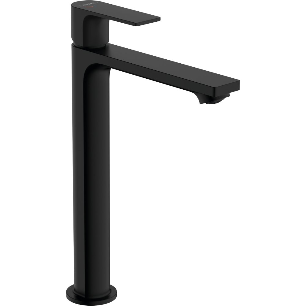 Hansgrohe Rebris E 240 Coolstart Ecosmart+ Single Lever Basin Mixer Tap With Pop-Up Waste - Matt Black