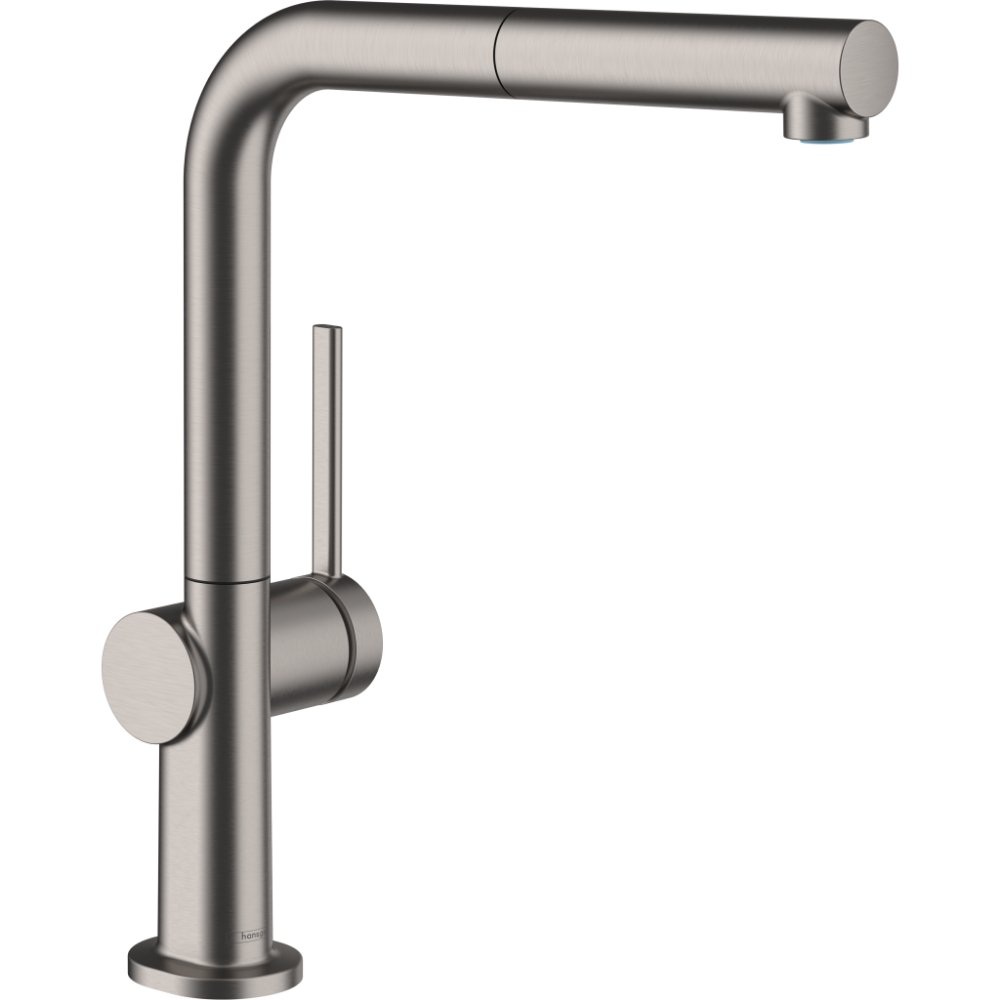 Hansgrohe Talis M54 270 Single Spray Mode Kitchen Mixer Tap With Pull-Out Spout And Sbox - Brushed Black Chrome
