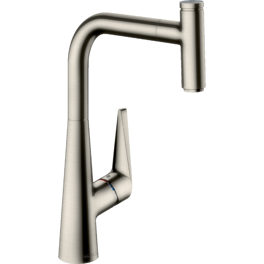Hansgrohe Talis Select M51 300 Single Spray Mode Kitchen Mixer Tap With Pull-Out Spout - Stainless Steel