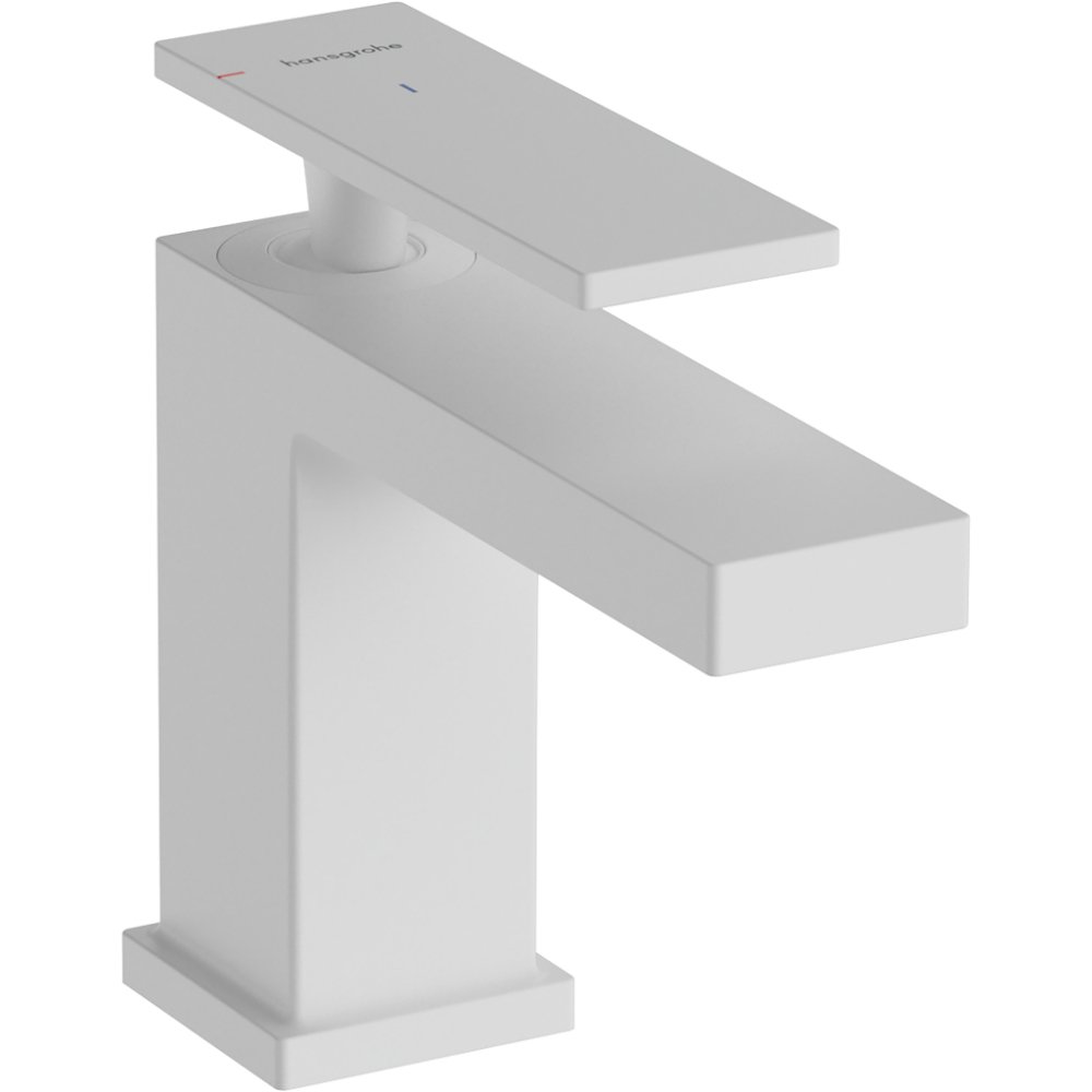 Hansgrohe Tecturis E 80 Coolstart Ecosmart+ Single Lever Basin Mixer Tap With Pop Up Waste - Matt White