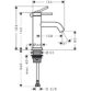 Hansgrohe Tecturis S 80 Basin Mixer Tap Ecosmart+ With Lever Handle For Cold Water Or Pre-Adjusted Water - Image 2