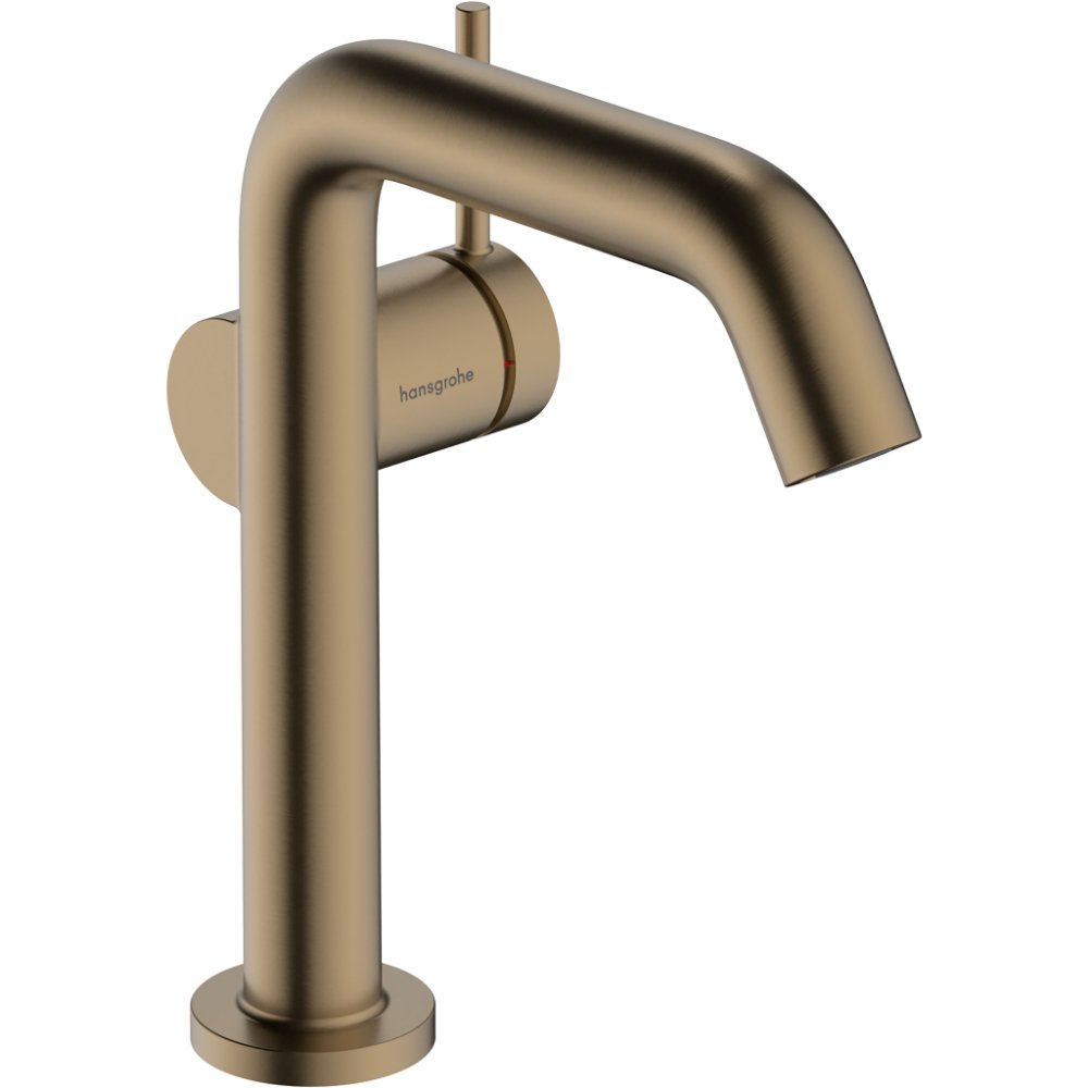 Hansgrohe Tecturis S 150 Fine Coolstart Ecosmart+ Single Lever Basin Mixer Tap With Push-Open Waste - Brushed Bronze