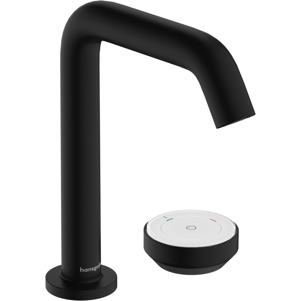 Hansgrohe Tecturis S 150 Coolstart Ecosmart+ 2-Hole Basin Mixer Tap With Waste - Matt Black