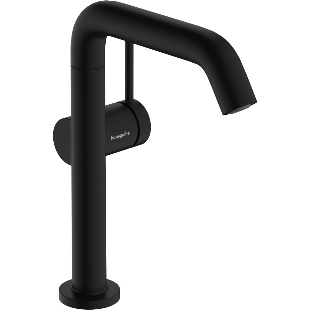 Hansgrohe Tecturis S 210 Fine Coolstart Ecosmart+ Single Lever Basin Mixer Tap With Swivel Spout And Push-Open Waste - Matt Black
