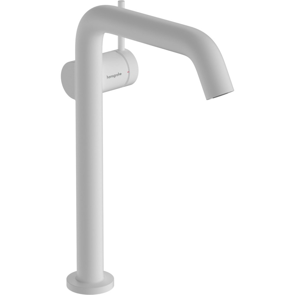 Hansgrohe Tecturis S 240 Fine Coolstart Ecosmart+ Single Lever Basin Mixer Tap With Push-Open Waste - Matt White