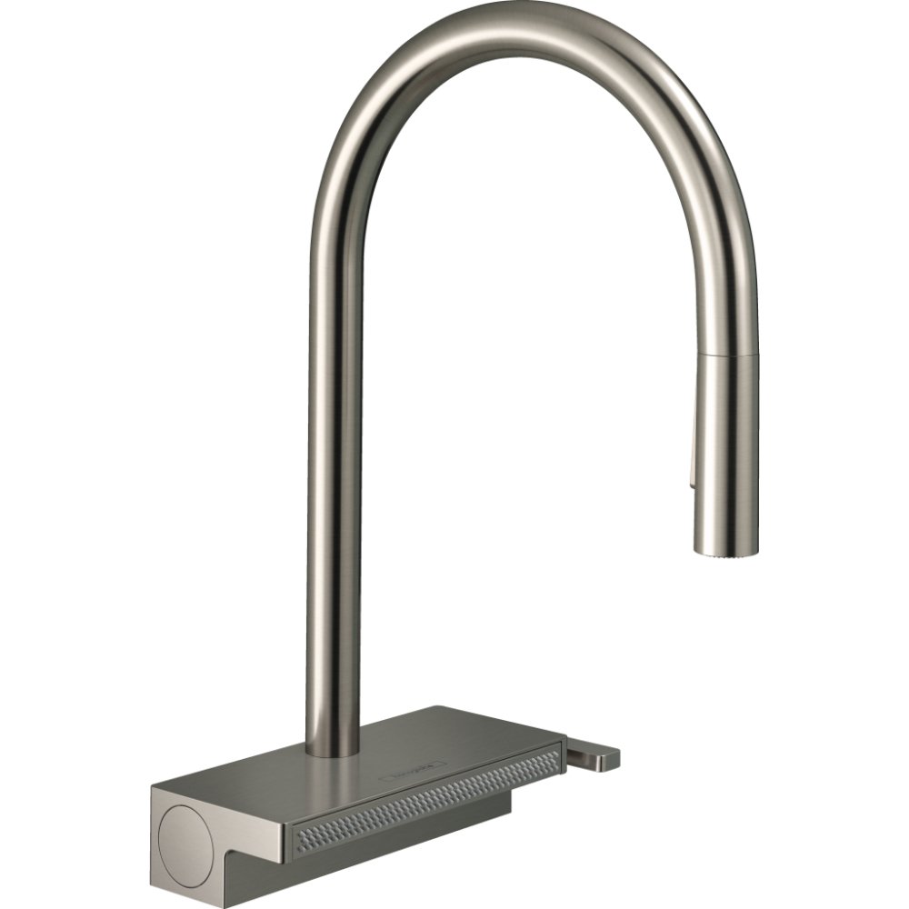 Hansgrohe Aquno Select M81 170 Kitchen Mixer Tap With Pull-Out Spray 3 Spray Modes - Stainless Steel