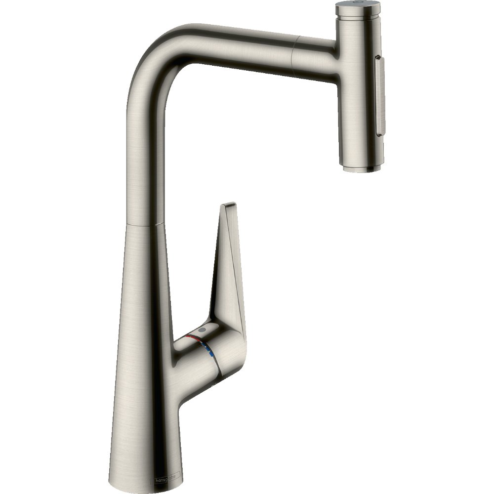 Hansgrohe Talis Select M51 300 Kitchen Mixer Tap With Pull-Out Spout And Sbox 2 Spray Mode - Stainless Steel