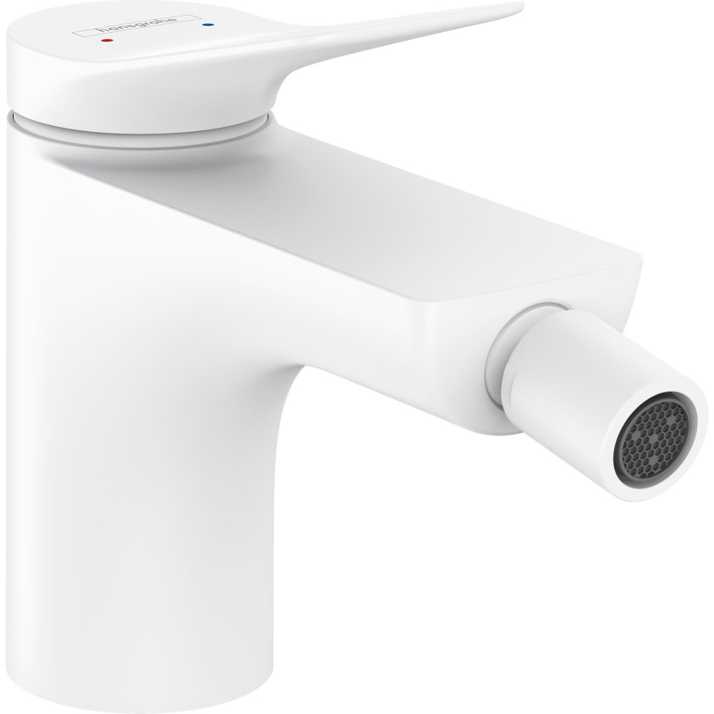 Hansgrohe Vivenis Single Lever Bidet Mixer Tap With Pop-Up Waste - Matt White