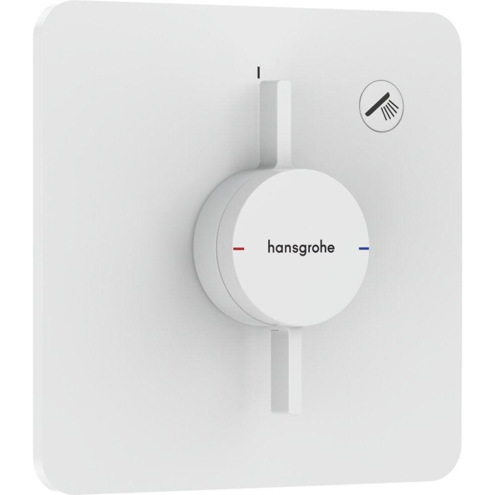 Hansgrohe Duoturn Q 1 Outlet Concealed Manual Shower Valve - Matt White