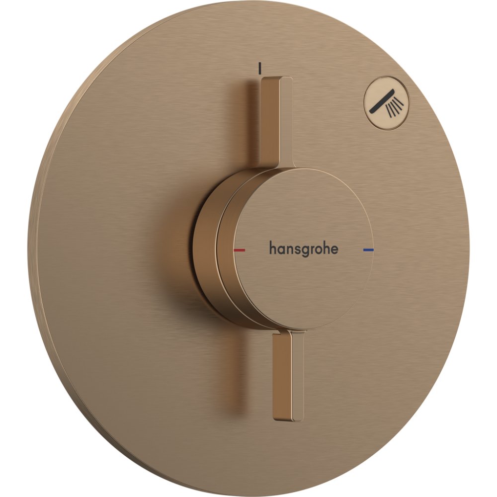 Hansgrohe Duoturn S 1 Outlet Concealed Manual Shower Valve - Brushed Bronze