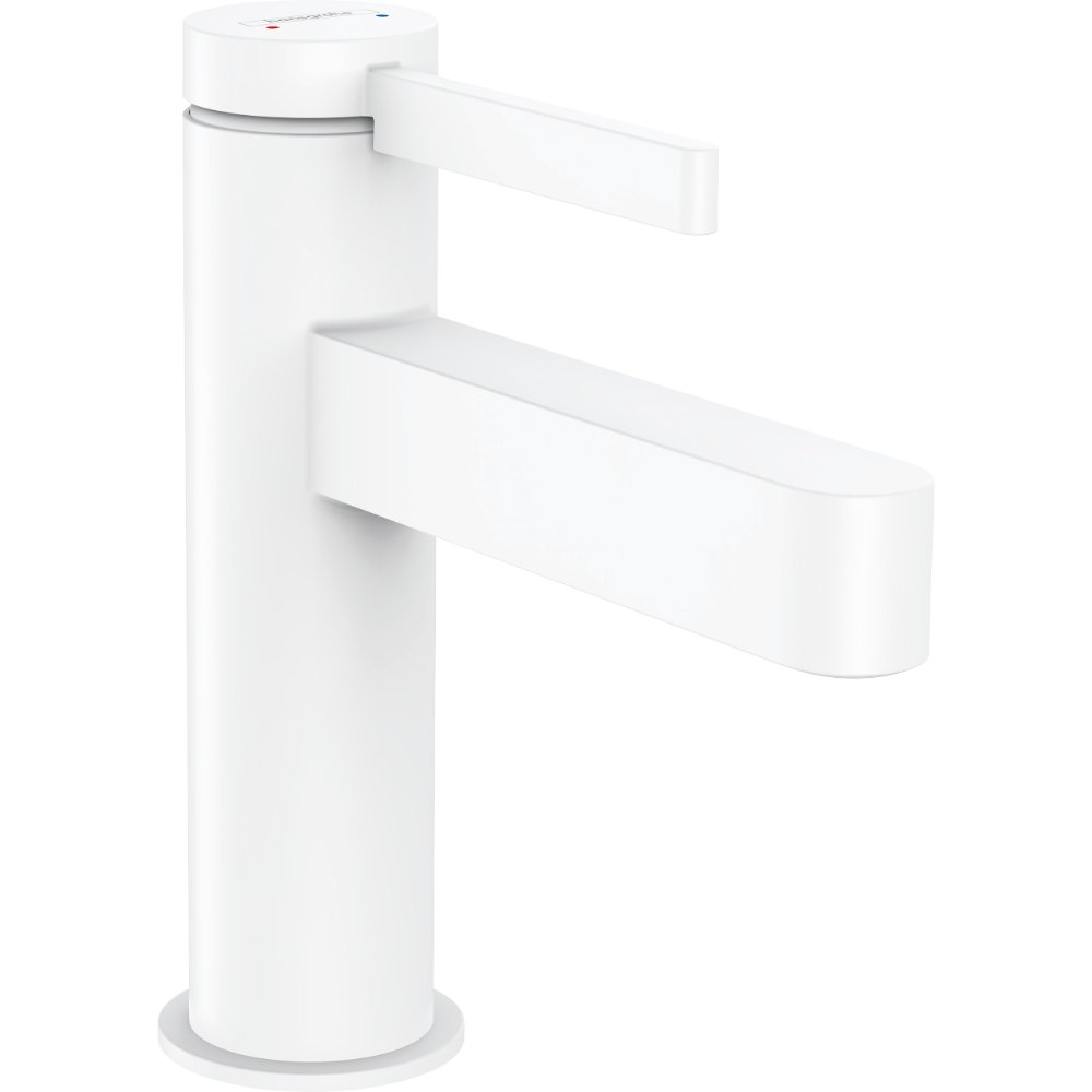 Hansgrohe Finoris 100 Single Lever Basin Mixer Tap With Push-Open Waste - Matt White