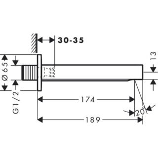 Hansgrohe Finoris Bath Spout - 174mm Long - Image 2