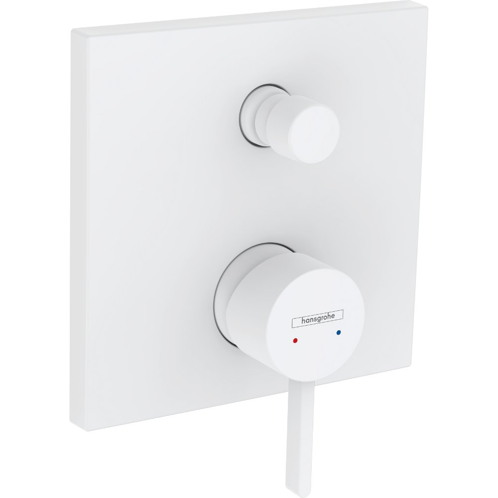 Hansgrohe Finoris Single Lever Concealed Manual Shower Valve With Integrated Security - Matt White